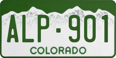 CO license plate ALP901