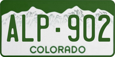 CO license plate ALP902
