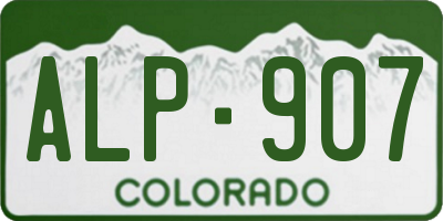 CO license plate ALP907