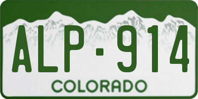 CO license plate ALP914