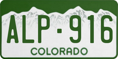 CO license plate ALP916