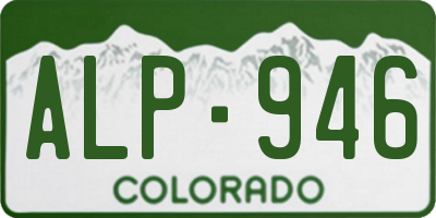 CO license plate ALP946