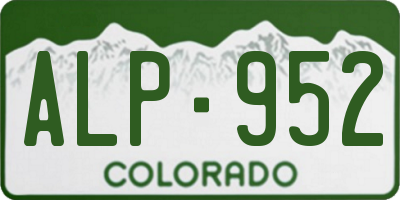 CO license plate ALP952