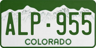 CO license plate ALP955