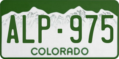 CO license plate ALP975