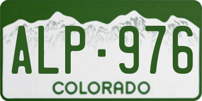 CO license plate ALP976