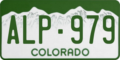 CO license plate ALP979