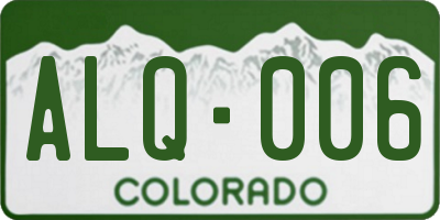 CO license plate ALQ006