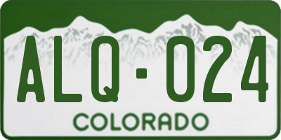 CO license plate ALQ024