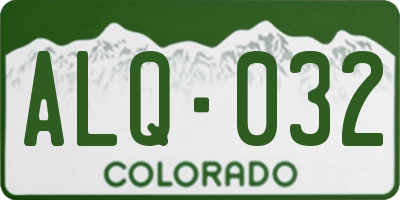 CO license plate ALQ032