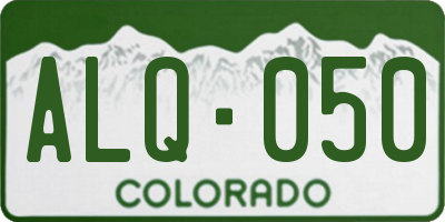 CO license plate ALQ050