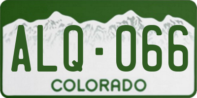 CO license plate ALQ066