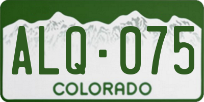 CO license plate ALQ075