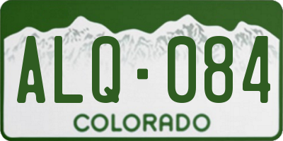 CO license plate ALQ084