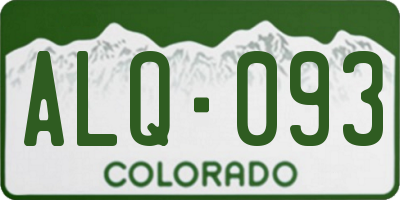 CO license plate ALQ093