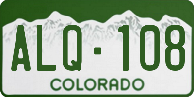 CO license plate ALQ108
