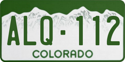 CO license plate ALQ112