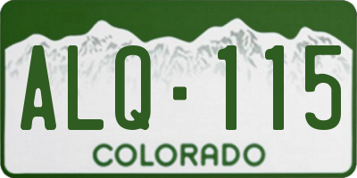 CO license plate ALQ115