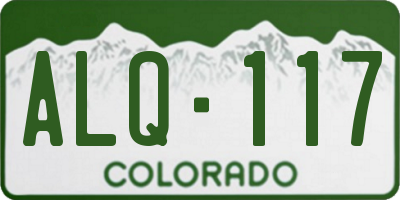 CO license plate ALQ117