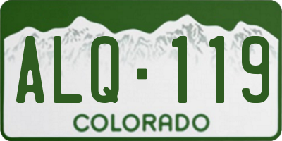 CO license plate ALQ119