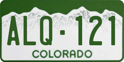 CO license plate ALQ121