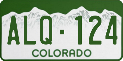 CO license plate ALQ124