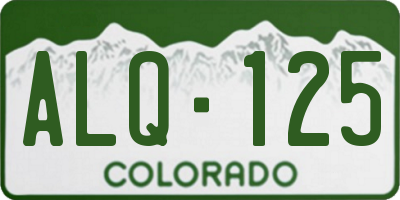 CO license plate ALQ125