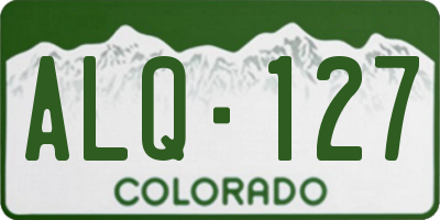 CO license plate ALQ127