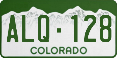CO license plate ALQ128