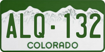 CO license plate ALQ132