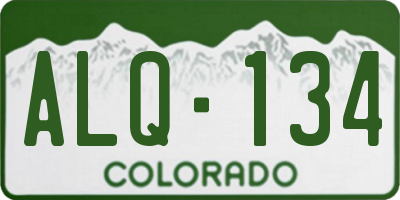CO license plate ALQ134