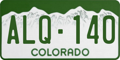 CO license plate ALQ140