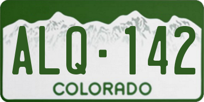 CO license plate ALQ142