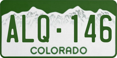 CO license plate ALQ146