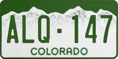 CO license plate ALQ147