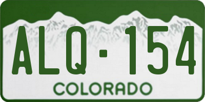 CO license plate ALQ154