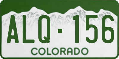 CO license plate ALQ156