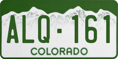 CO license plate ALQ161