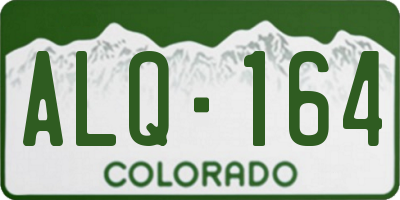 CO license plate ALQ164