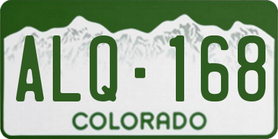 CO license plate ALQ168