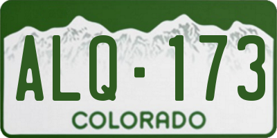 CO license plate ALQ173