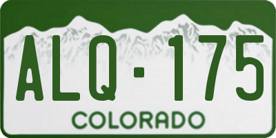 CO license plate ALQ175