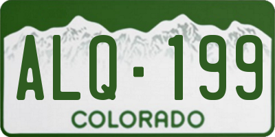CO license plate ALQ199