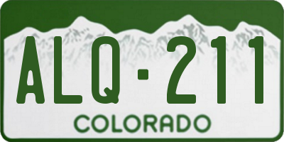 CO license plate ALQ211