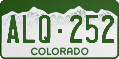 CO license plate ALQ252