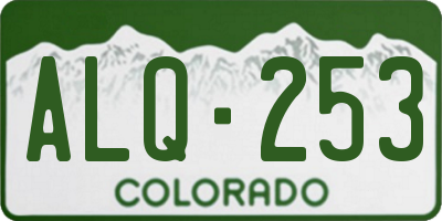 CO license plate ALQ253