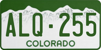 CO license plate ALQ255