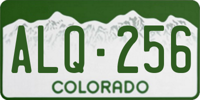 CO license plate ALQ256
