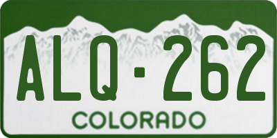 CO license plate ALQ262