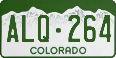 CO license plate ALQ264